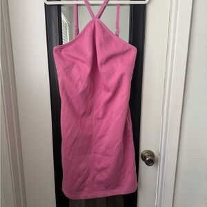 Elegant daily practice, anthropology Backless Pink Dress
